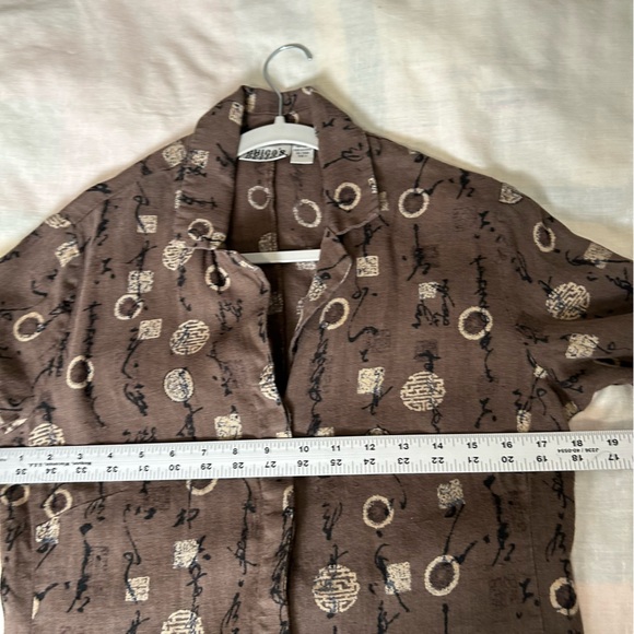 VTG Chico’s Women’s Sz 4, 100% Linen lightweight unlined jacket Lagenlook - Picture 4 of 6